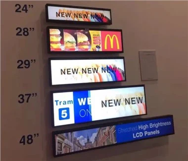 28inch Ultra Wide lonje Bar Kalite LCD Display Digital Signage faktori OEM